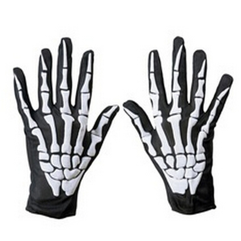 Găng Tay Hình Bộ Xương Đua Xe Phong Cách Gothic Thời Trang