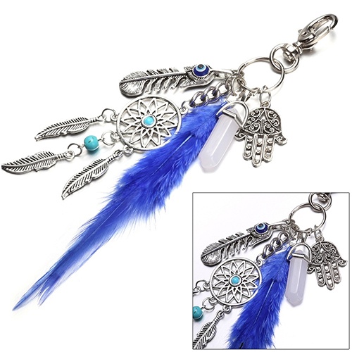 Móc Khóa Hình Dreamcatcher Phối Lông Vũ Tua Rua Phong Cách boho Mua M2
