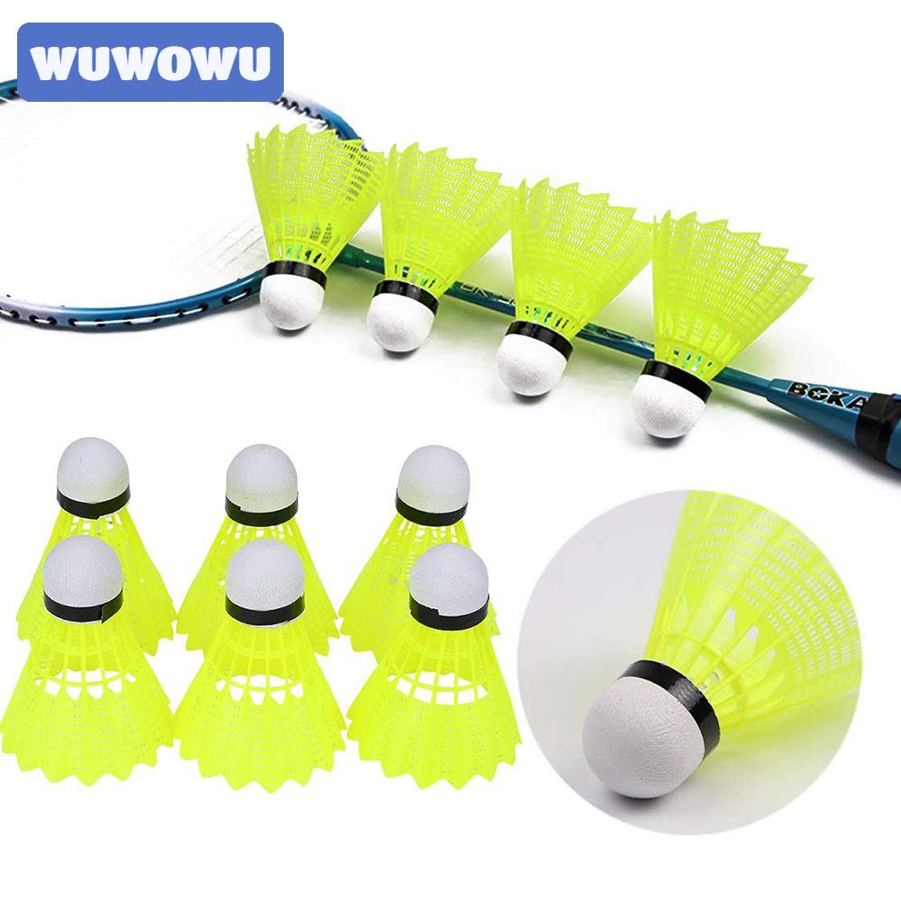 WUWOWU Bộ 3/6/12 quả cầu lông bằng nhựa nylon siêu bền luyện tập trong và ngoài nhà