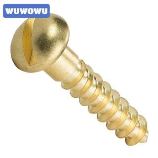 WUWOWU Vít khoan gỗ tự khoét ren có rãnh đầu bằng đồng thau chất lượng cao