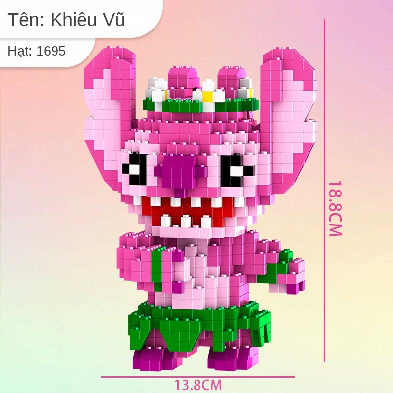 Bộ Đồ Chơi Lắp Ráp Hình stitch Xinh Xắn Cho Bé