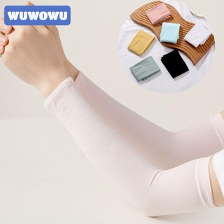 WUWOWU Găng Tay Chống Nắng Tia UV Vải Lụa Lạnh Co Giãn Tốt Thời Trang Cao Cấp Dành Cho Bé Sự