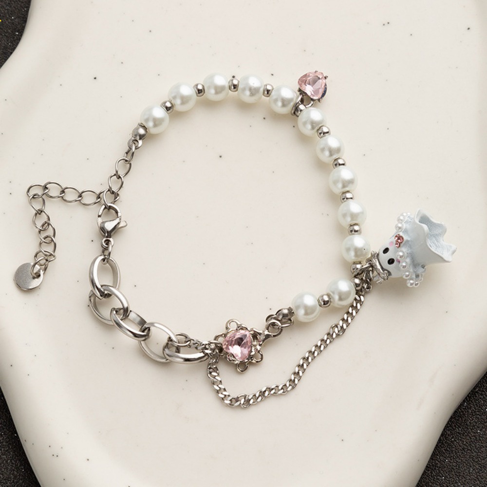 Đen Vòng Tay Chuỗi Hạt Mặt Hình Ma Độc Đáo Thời Trang Cho Nữ