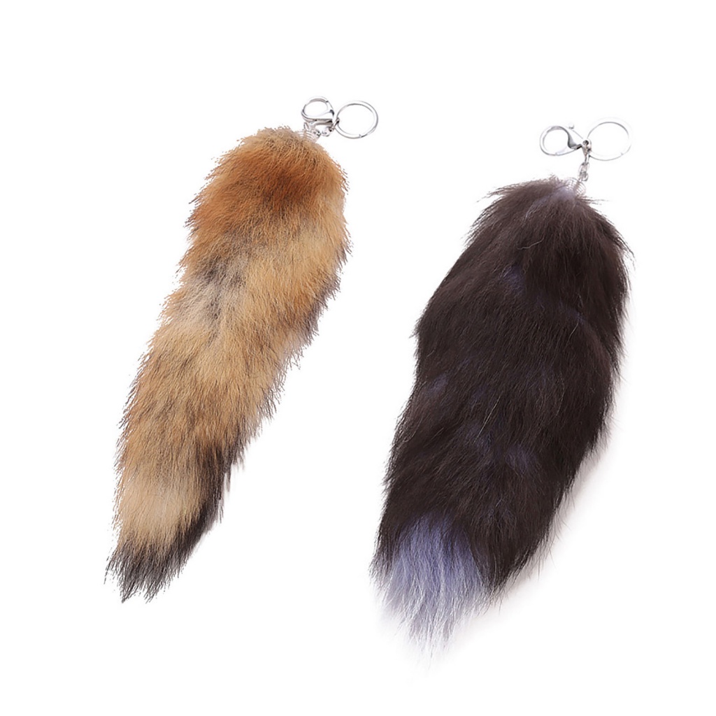 Móc Khóa Đuôi Cáo Giả Bằng Lông Xù buym2 Dành Cho Túi Xách