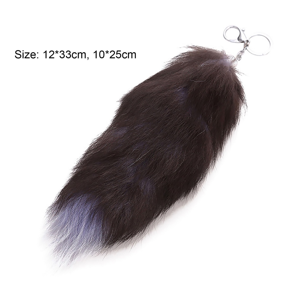 Móc Khóa Đuôi Cáo Giả Bằng Lông Xù buym2 Dành Cho Túi Xách