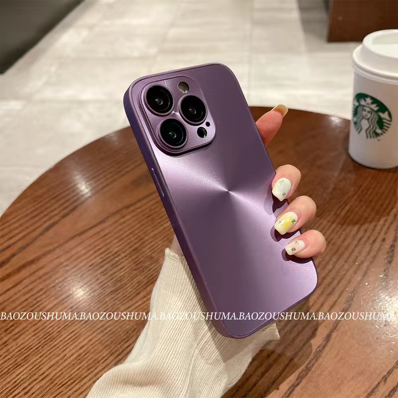 Ốp Điện Thoại Cứng Dạng Nhám Hình Đĩa Sáng Màu aurora Cho iphone 11 12 13 14 15 pro max 14 plus Thời Trang