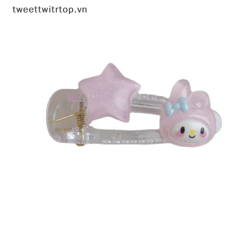Trtop Kẹp Tóc mini Trong Suốt Chống Trượt Họa Tiết Hoạt Hình Dễ Thương Cho Bé Gái vn