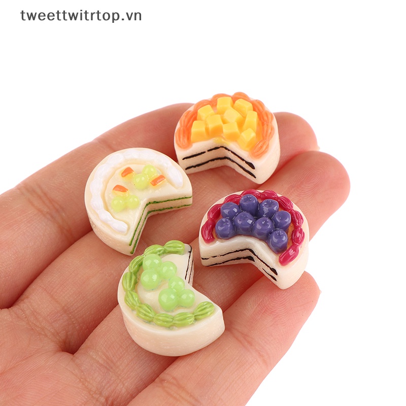 Trtop Set 5 Món Tráng Miệng mini Trang Trí Nhà Búp Bê vn