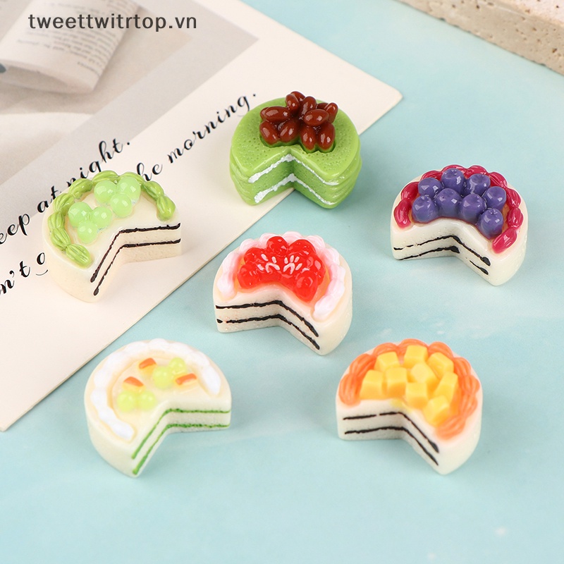 Trtop Set 5 Món Tráng Miệng mini Trang Trí Nhà Búp Bê vn