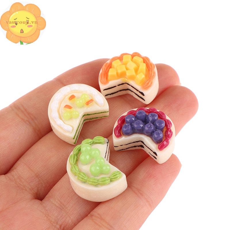 Vastji Set 5 Bánh Trái Cây Giả Trang Trí Nhà Búp Bê vn