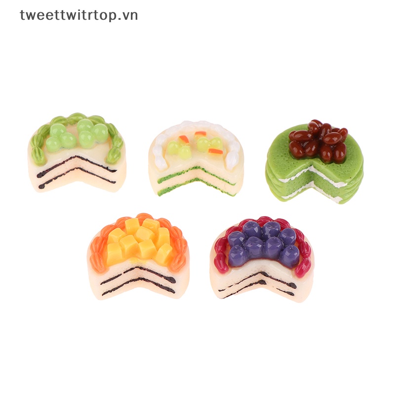 Trtop Set 5 Món Tráng Miệng mini Trang Trí Nhà Búp Bê vn