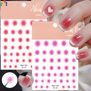 1 tấm miếng dán móng tay 3d tự dính chống lem màu hồng / gradient dễ thương