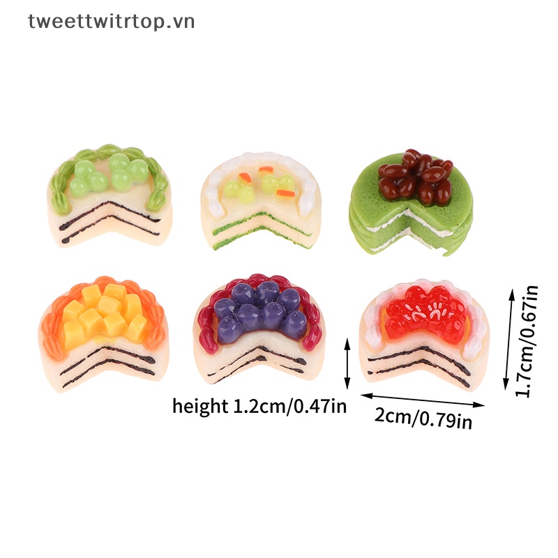 Trtop Set 5 Món Tráng Miệng mini Trang Trí Nhà Búp Bê vn