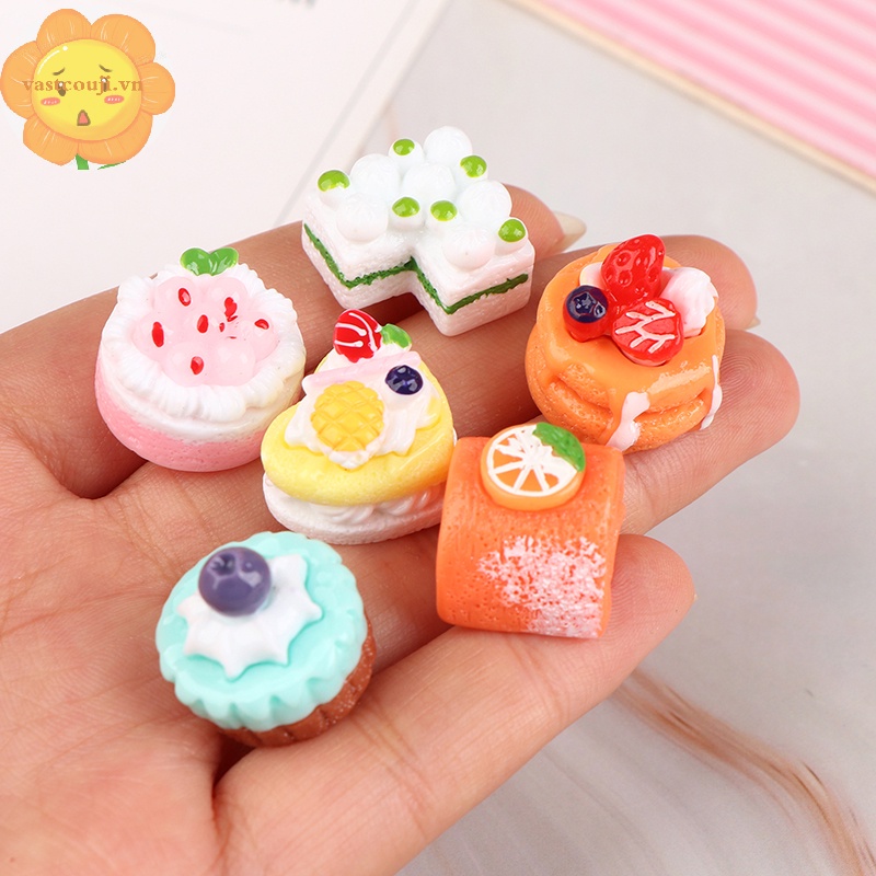 Vastji Set 5 Bánh Tráng Miệng Đồ Chơi Cho Nhà Búp Bê vn