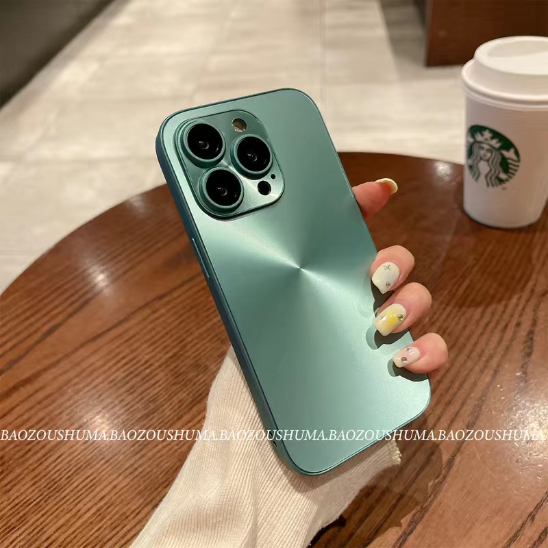 Ốp Điện Thoại Cứng Dạng Nhám Hình Đĩa Sáng Màu aurora Cho iphone 11 12 13 14 15 pro max 14 plus Thời Trang