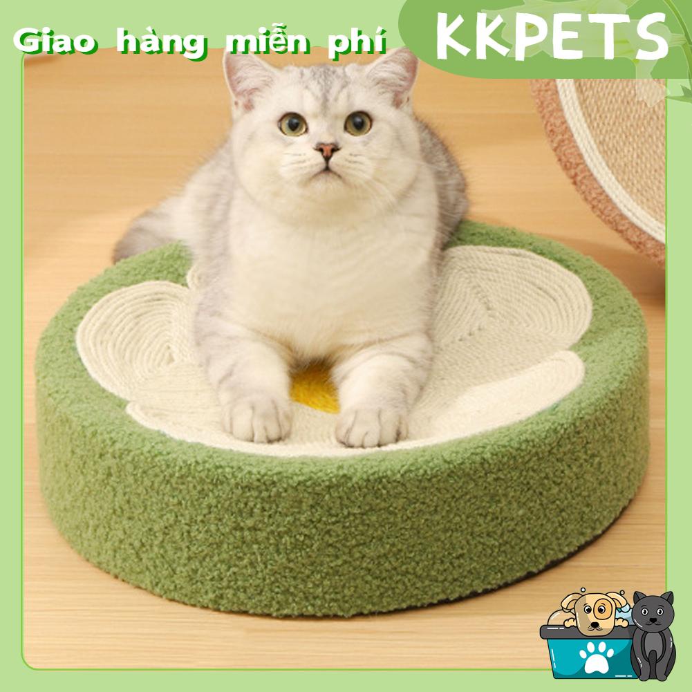 Bảng cào mèo đa năng Dây salu chống xước Móng vuốt mài Họa tiết hoa tròn Giường