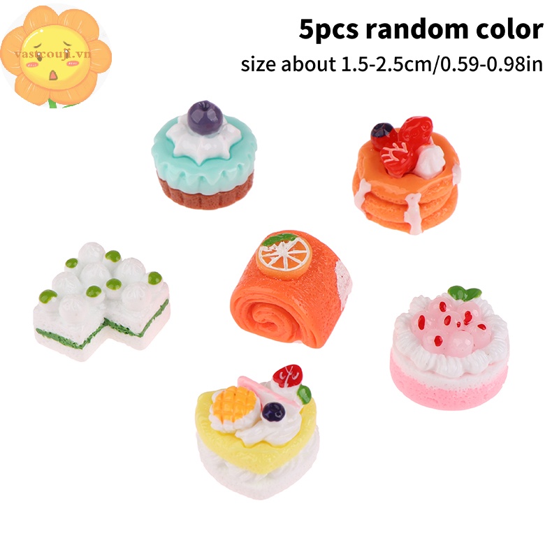 Vastji Set 5 Bánh Tráng Miệng Đồ Chơi Cho Nhà Búp Bê vn