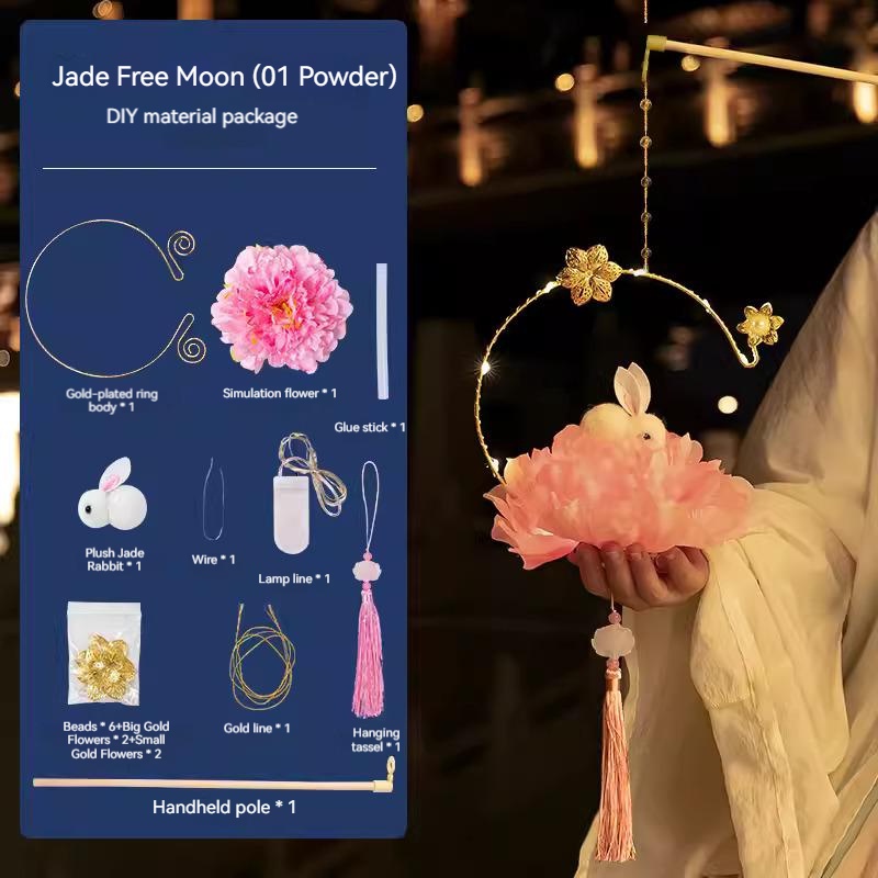 Lồng Đèn Hình Thỏ Phát Sáng Phong Cách Trung Hoa Dễ Thương diy