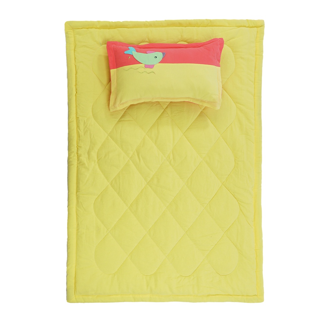 Bộ gối nằm & nệm nhà trẻ - mẫu giáo - mầm non 100% cotton xốp. Gối 30x45cm & nệm 80x120cm phù hợp cho bé mang đi học