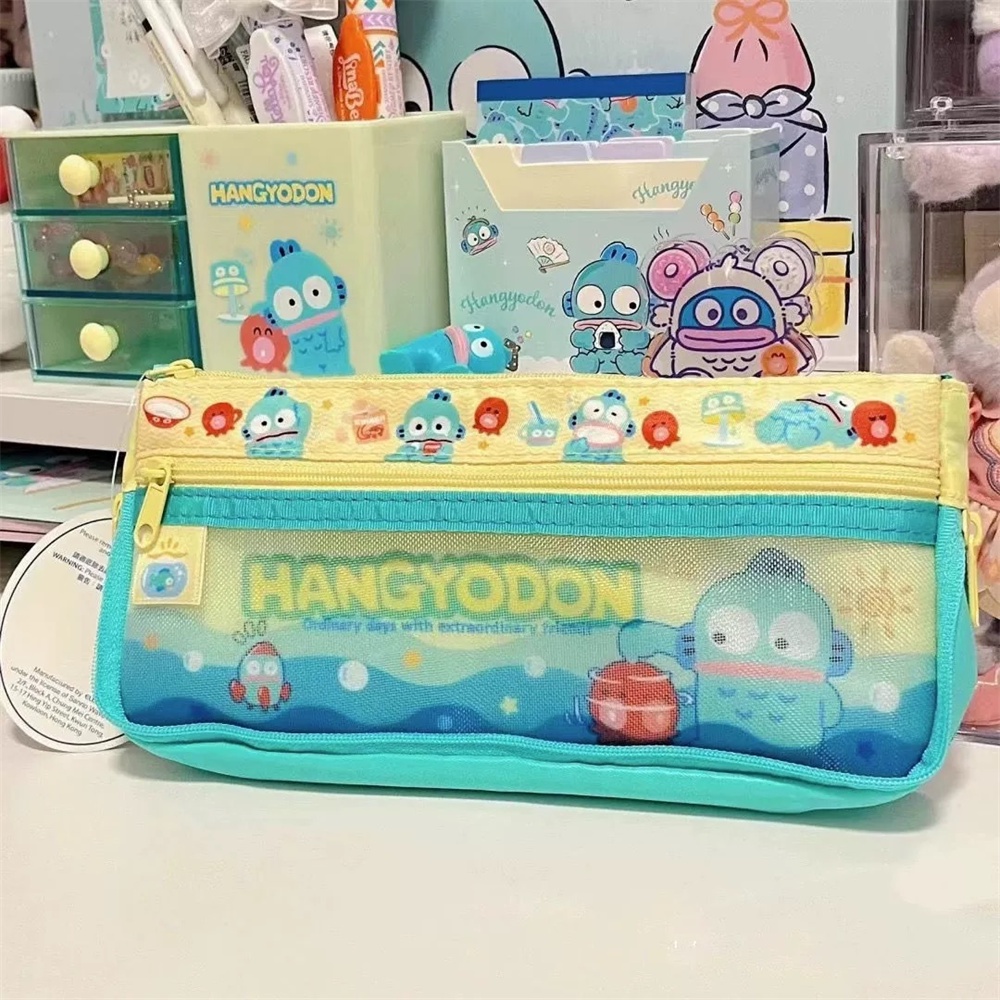 Sanrio Dễ Thương Hangyodon Đựng Hoạt Hình Dễ Thương Công Suất Lớn Sinh Viên Văn Phòng Phẩm Túi Di Động Túi Văn Phòng Phẩm -top3C01