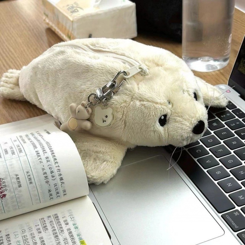 Túi Đựng Bút Hình Thú Nhồi Bông Dễ Thương Phong Cách Nhật Bản