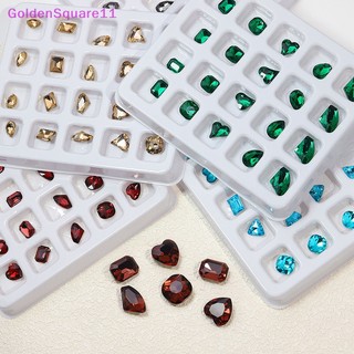 Set 20 viên đá 3d nhiều màu đính móng nghệ thuật