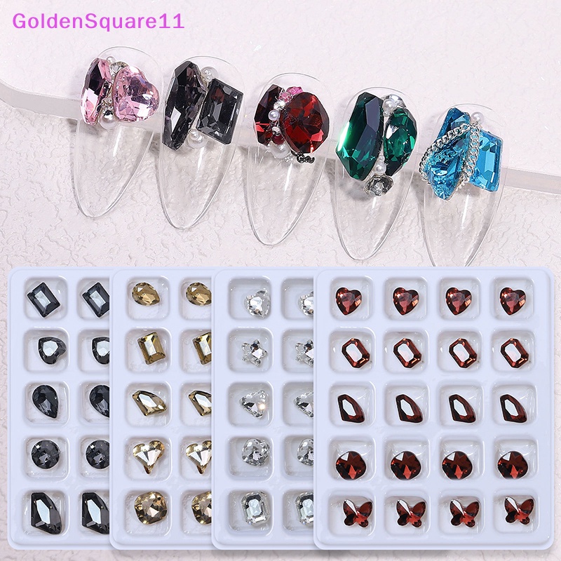 Set 20 Viên Đá 3d Nhiều Màu Đính Móng Nghệ Thuật