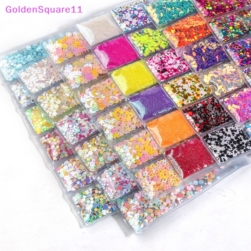 Túi 6 Ngăn Đựng Hạt Kim Sa Nhiều Màu Trang Trí Móng Tay Nghệ Thuật vn