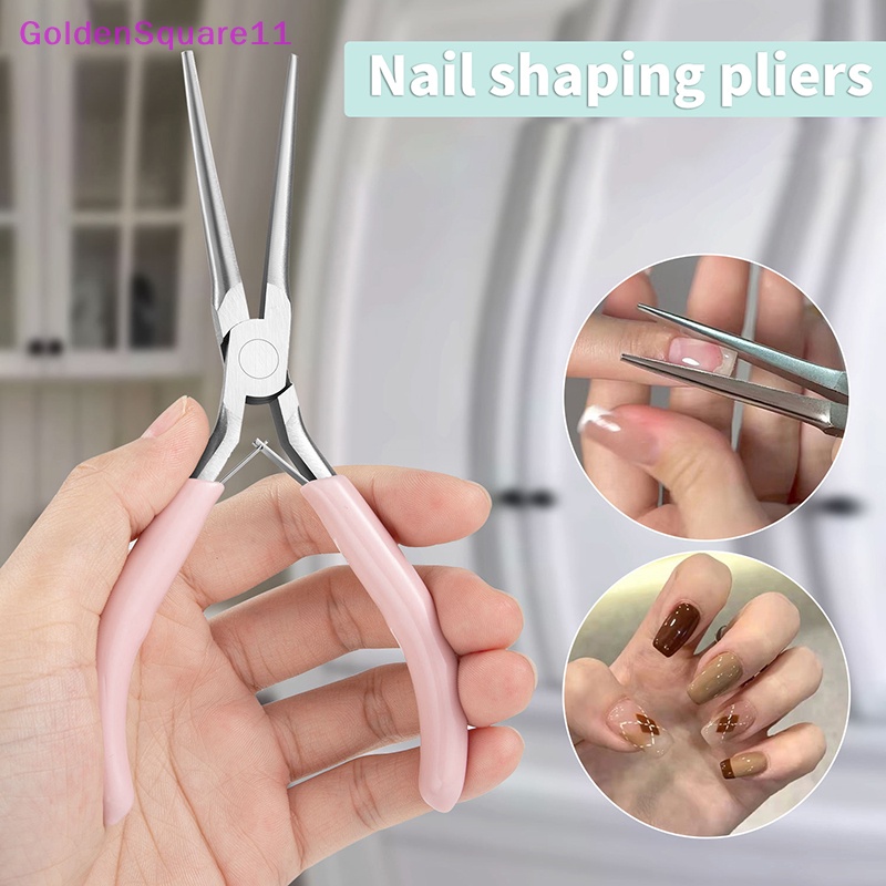 Nhíp Kẹp Cong Chữ c Bằng acrylic Màu Vàng Dùng Nối Móng vn