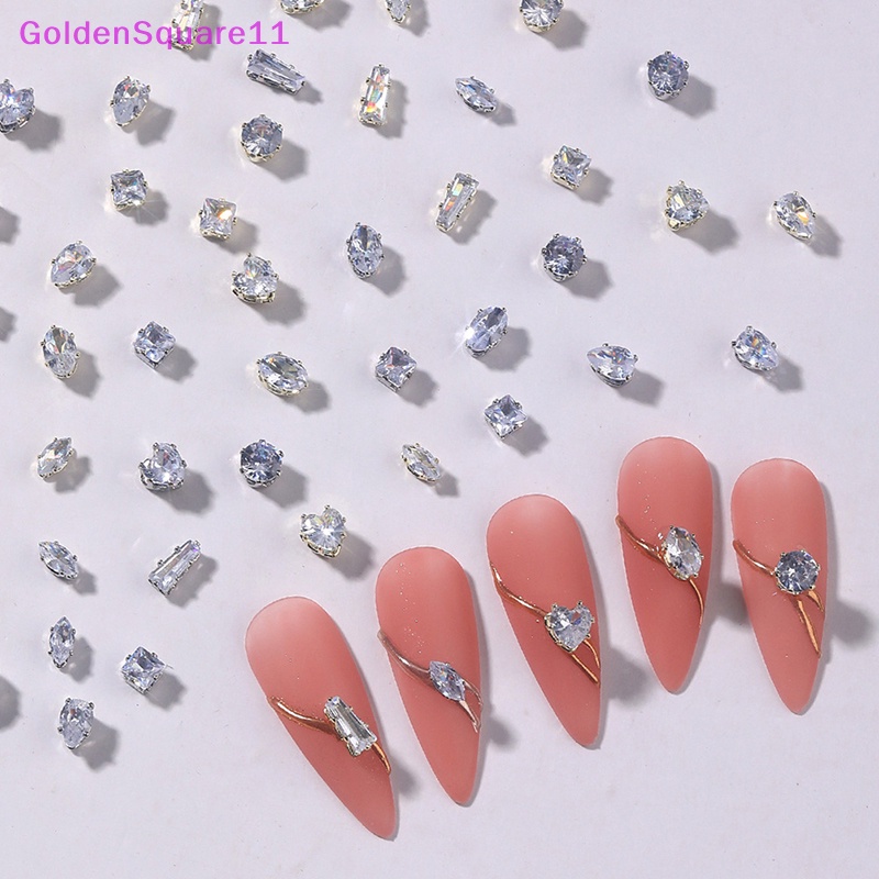 Set 10 Phụ Kiện Trang Trí Móng Tay 3d Bằng Kim Loại