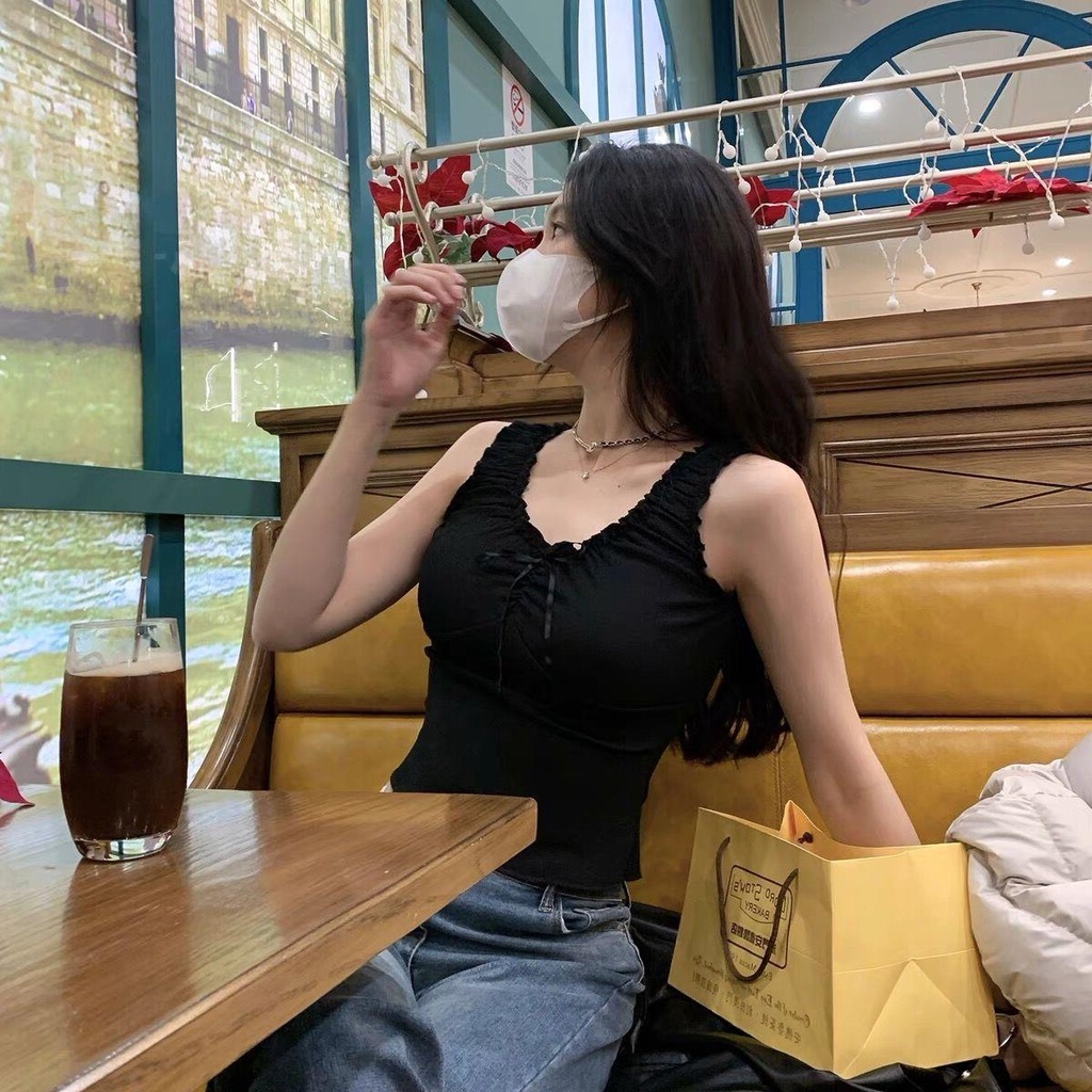 Áo Hai Dây Dáng Ngắn Phong Cách Hàn Quốc Mới Cho Nữ luyoo39.vn