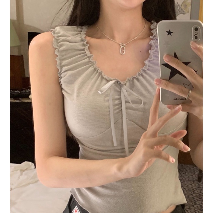 Áo Hai Dây Dáng Ngắn Phong Cách Hàn Quốc Mới Cho Nữ luyoo39.vn