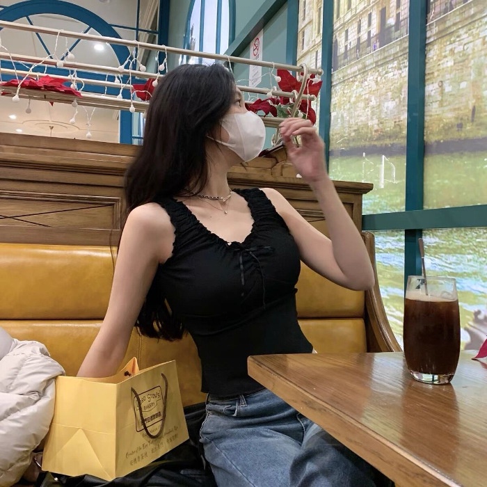 Áo Hai Dây Dáng Ngắn Phong Cách Hàn Quốc Mới Cho Nữ luyoo39.vn