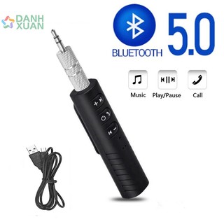 Bộ chuyển đổi đầu thu 5.0 bluetooth không dây giắc 3.5mm cho âm thanh nhạc xe hơi
