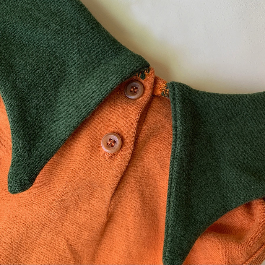 Bộ Đồ Ngủ Liền Thân Hình Bí Ngô Phong Cách halloween Dành Cho Trẻ Em Mới Sinh