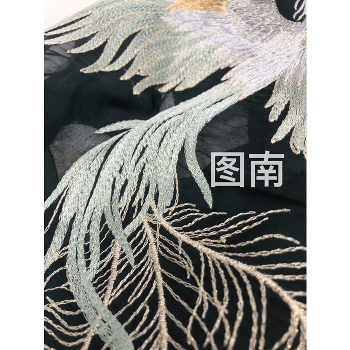 Vải Voan Thêu Phượng Hoàng Nhiều Màu Sắc Dùng May Áo Sơ Mi diy