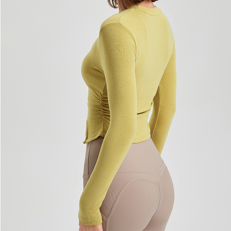 Áo Thun Thể Thao Tay Dài Cổ Tròn Thoáng Khí Thời Trang Cho Nữ