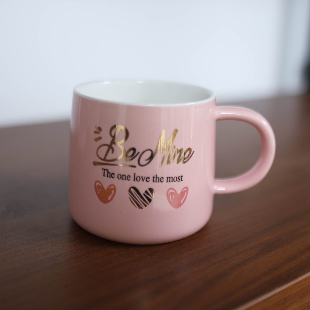 Ly sứ màu hông tình yêu - love 400ml