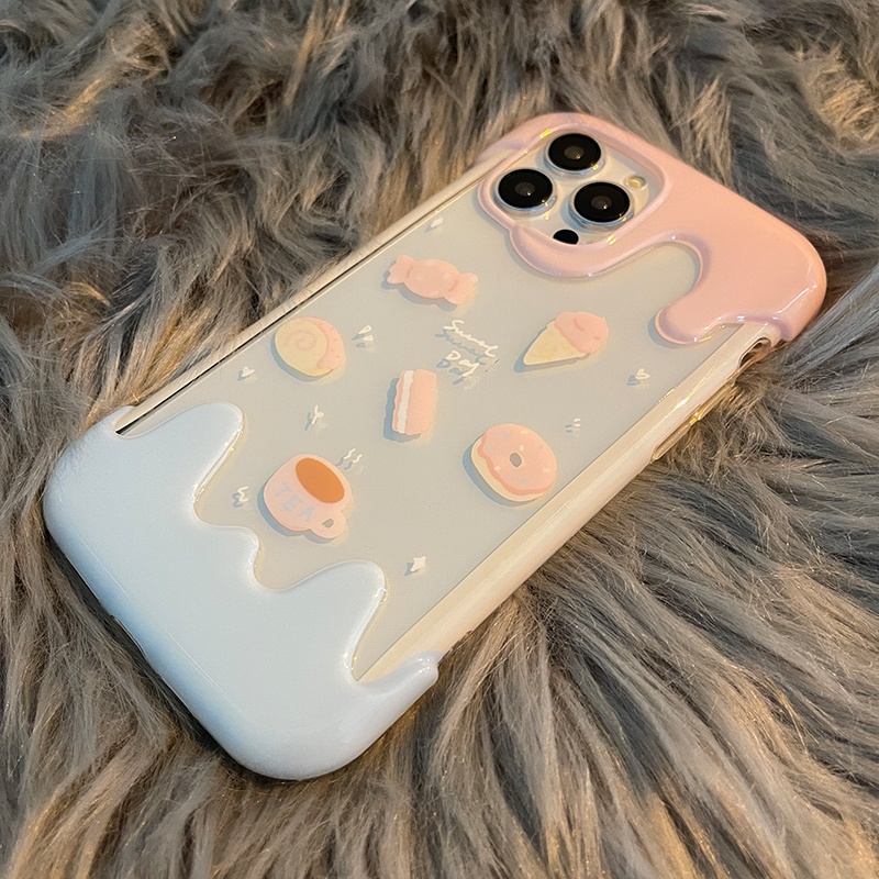 Ốp Điện Thoại Chống Rơi Hình Bánh donut / Kẹo / Bánh donut Cho iphone 7 7 plus 8 8plus xs xr 11 12 13 14 pro plus promax