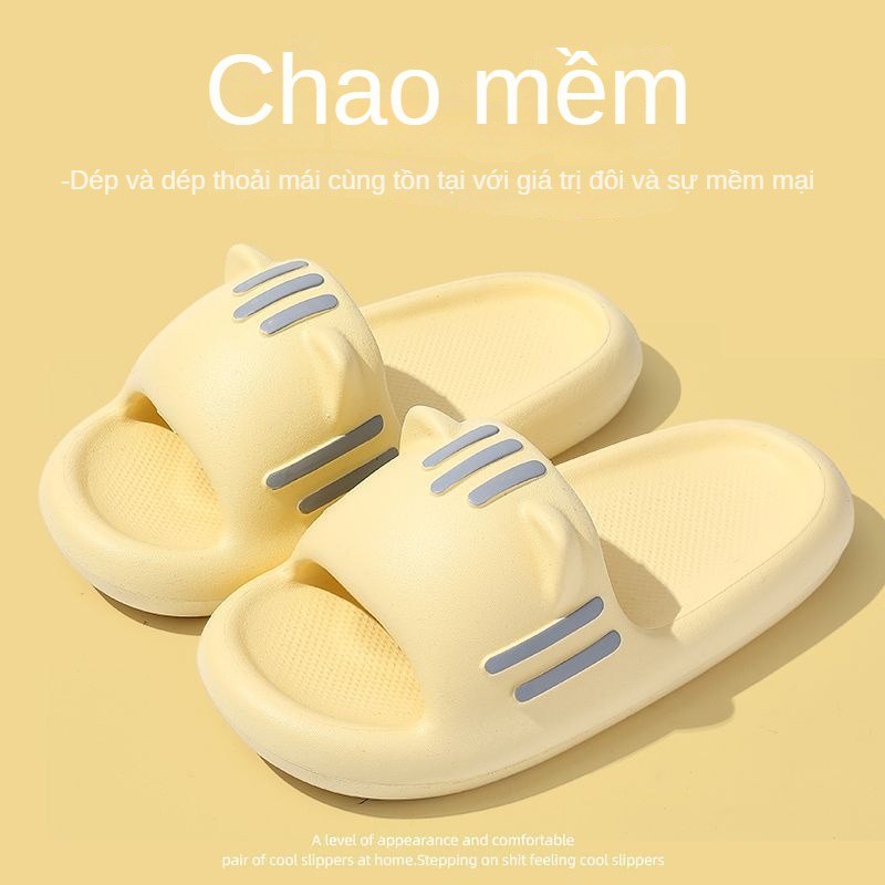 Dép Đi Trong Nhà Đế Dày Chống Trượt Hình Chân Mèo Dễ Thương Cho Cặp Đôi