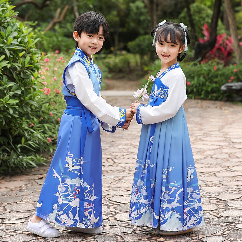 Bộ Đồ Hán Phục 2 Món Phong Cách Trung Hoa Mới Cho Bé