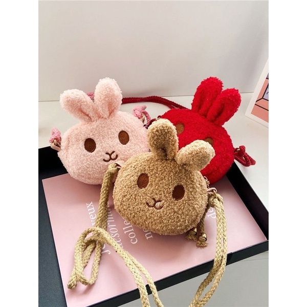 Mới Túi Đeo Chéo Hình Thỏ Xinh Xắn Dành Cho Bé Gái
