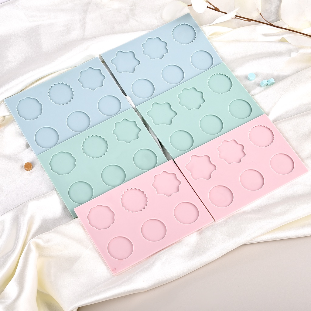 Sáp con dấu silicone khuôn pad nhiều kích cỡ niêm phong sáp cố định hình pad niêm phong phong bì mời DIY làm công cụ