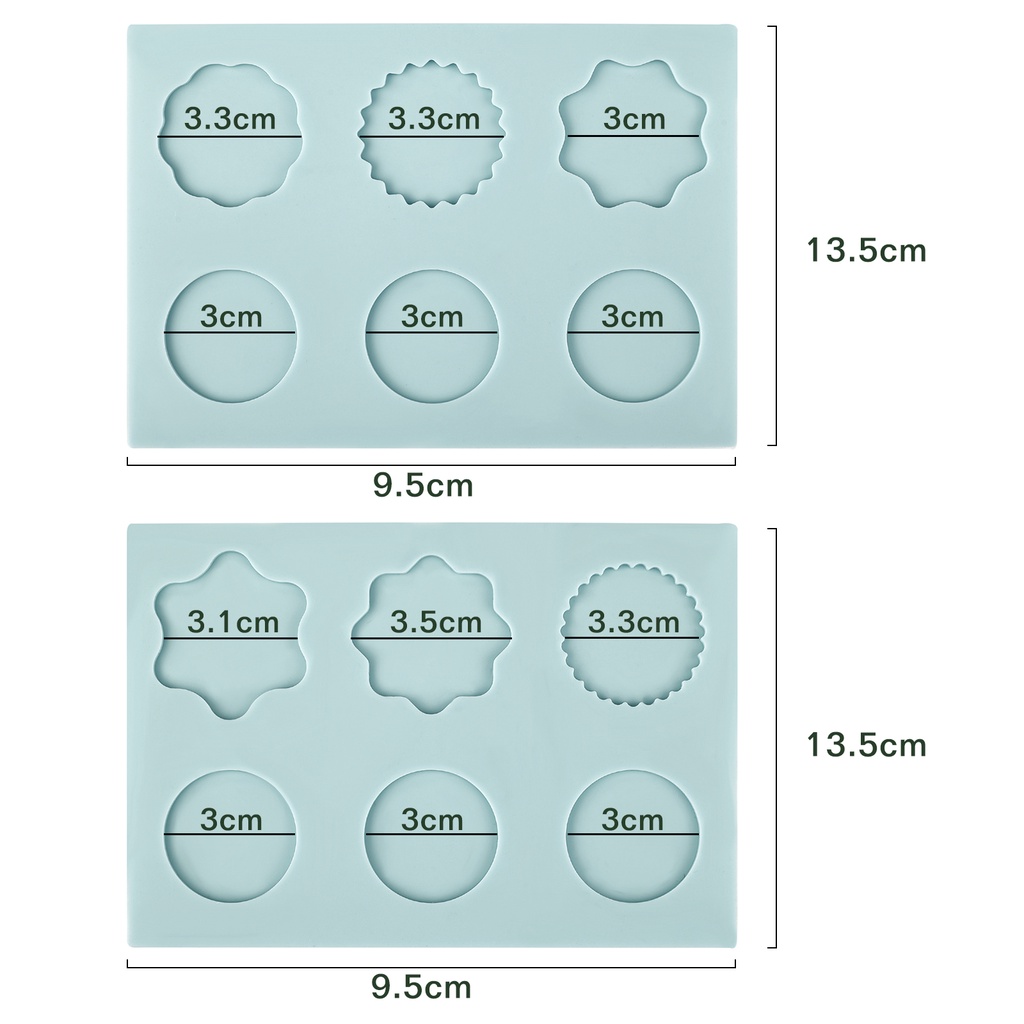 Sáp con dấu silicone khuôn pad nhiều kích cỡ niêm phong sáp cố định hình pad niêm phong phong bì mời DIY làm công cụ