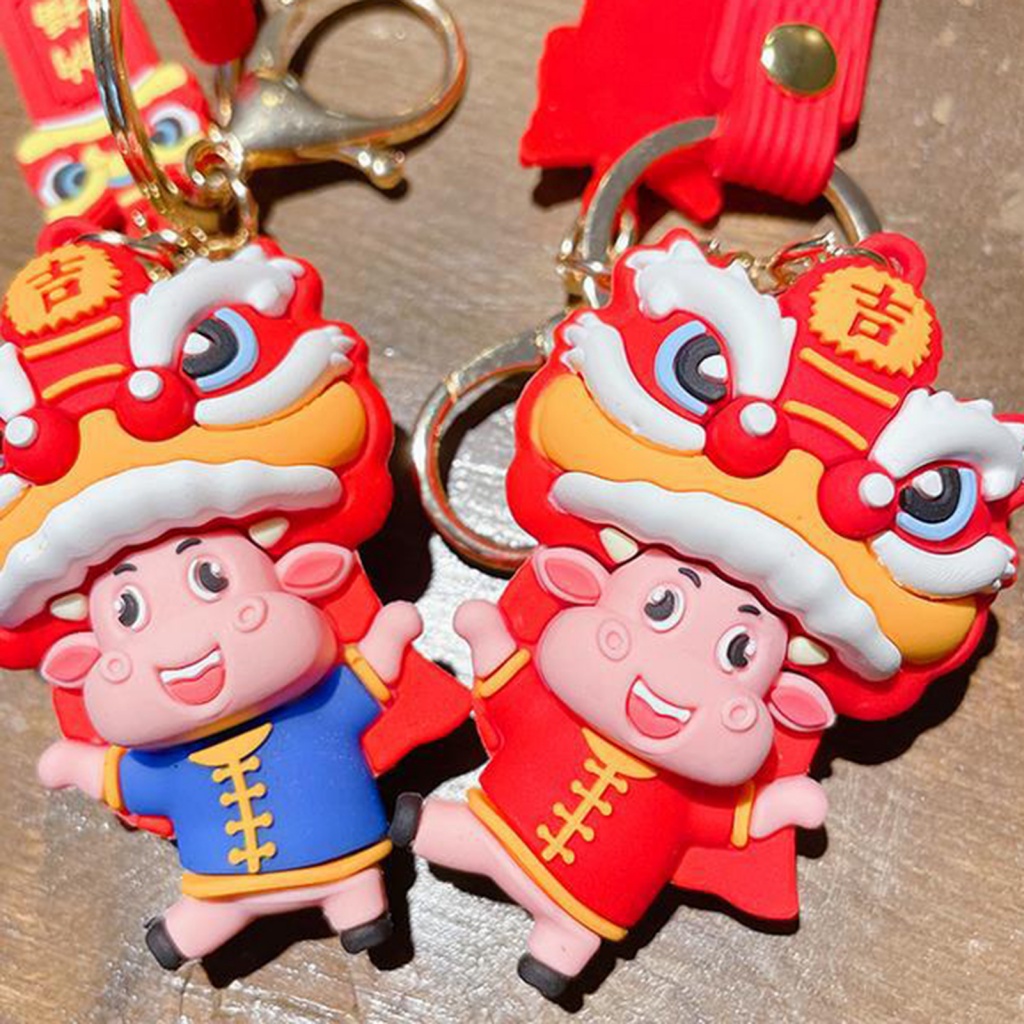 Set 2 Móc Khóa May Mắn Thiết Kế Tinh Xảo Dễ Thương Ví