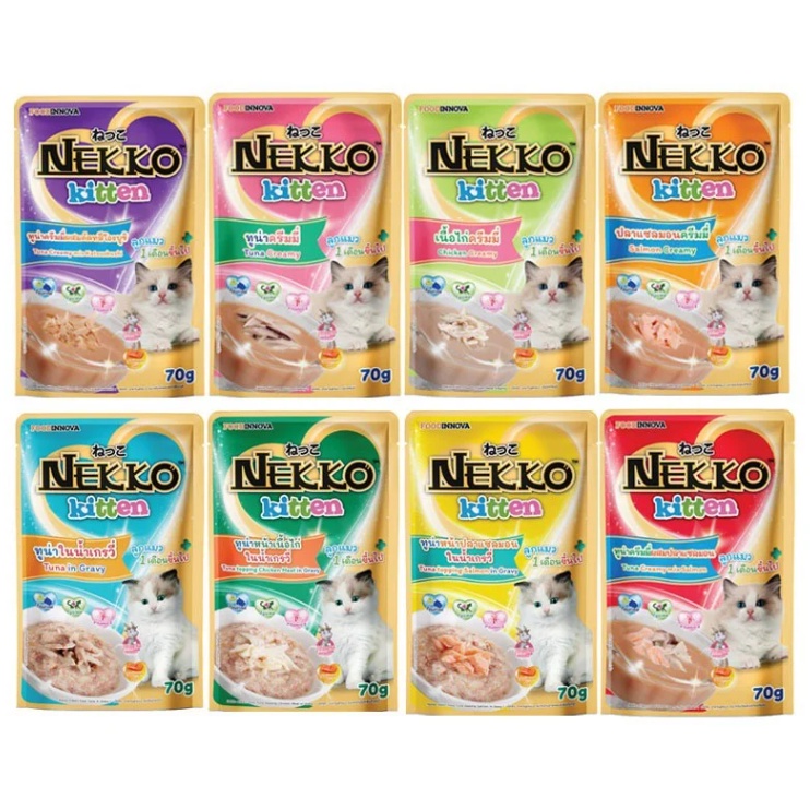 Pate Nekko Cho Mèo Gói 70g - Pate Vị Cá Ngừ Nhập Khẩu Từ Thái Lan Dành Cho Mèo