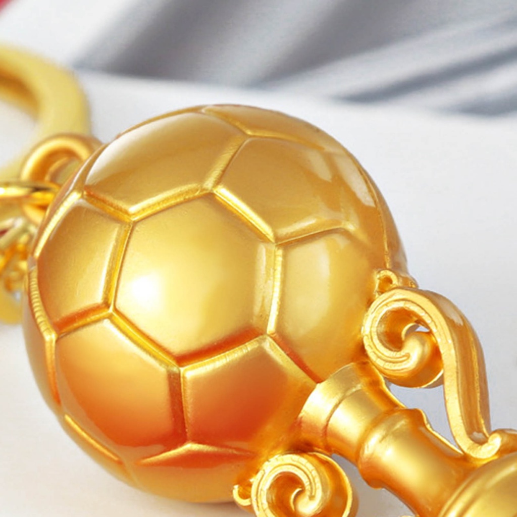 Buym2 Móc Khóa Hình Cầu Thủ Bóng Đá Ba Chiều Mạ Điện Phụ Kiện Kim Loại Trang Trí Cho Nam