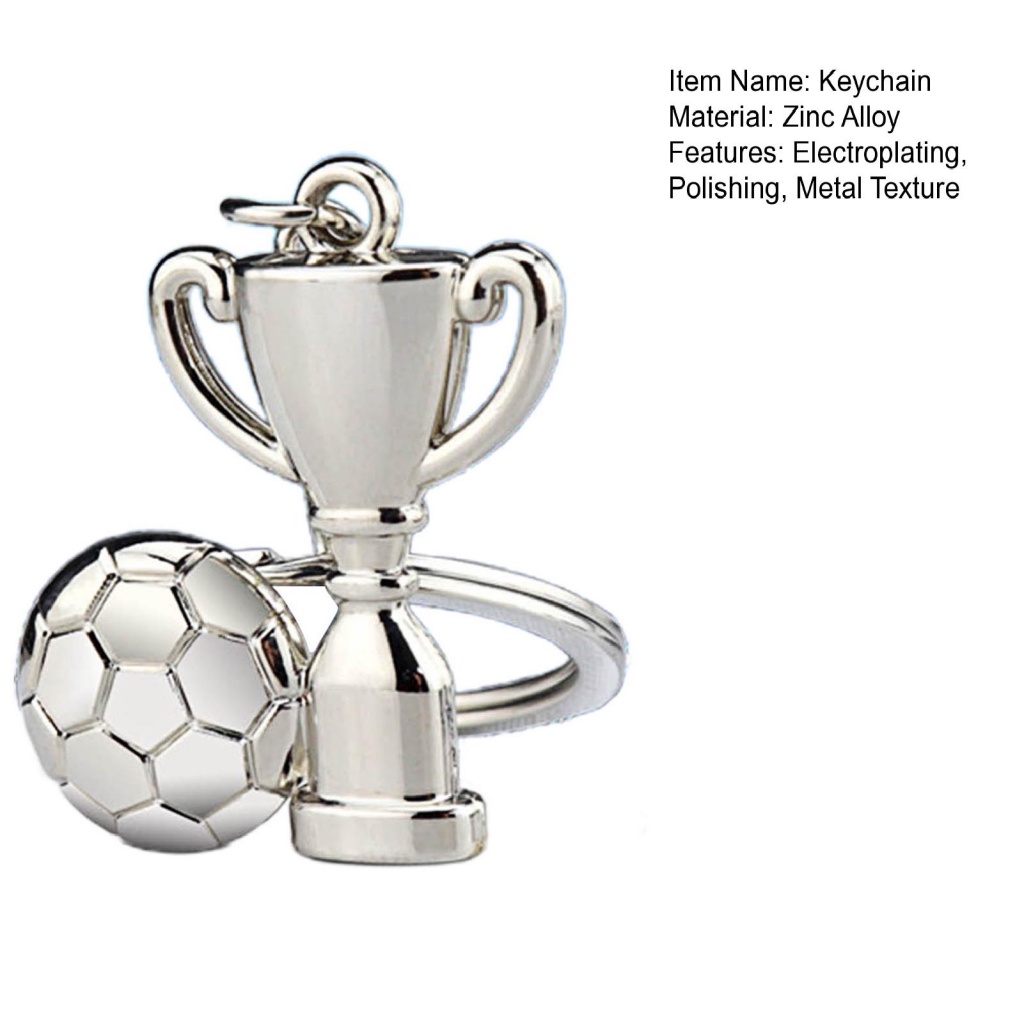 Buym2 Móc Khóa Hình Cầu Thủ Bóng Đá Ba Chiều Mạ Điện Phụ Kiện Kim Loại Trang Trí Cho Nam