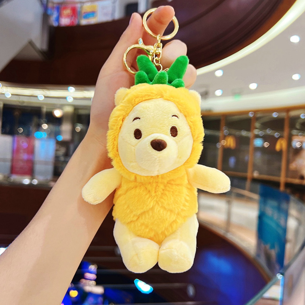 Buym2 Móc Khóa Búp Bê Gấu / Quả Dứa Nhồi Bông mini Mềm Mại Thoải Mái Chạm Cảm Ứng Chống Mài Mòn Trang Trí Túi Xách