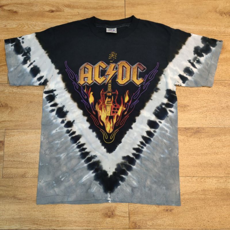 Acdc Hell 'S Bell dye tie dye Áo Thun baju microfiber jersi / jersey
